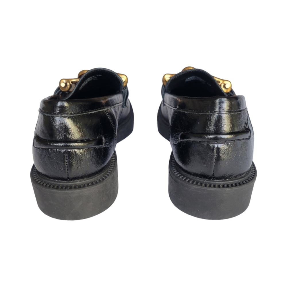 Steve Madden Karmine Black Leather Slip-On Loafers Size 7.5 - Picture 6 of 8